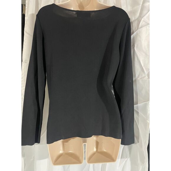 Brenda French for French Rags, heavy rayon knit top size M - Picture 2 of 14